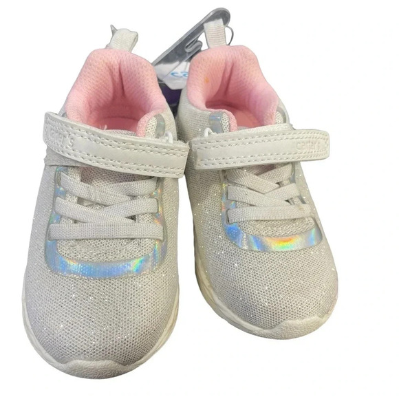 Carter’s Matik White Velcro Shoes  Size 6 - Picture 2 of 6